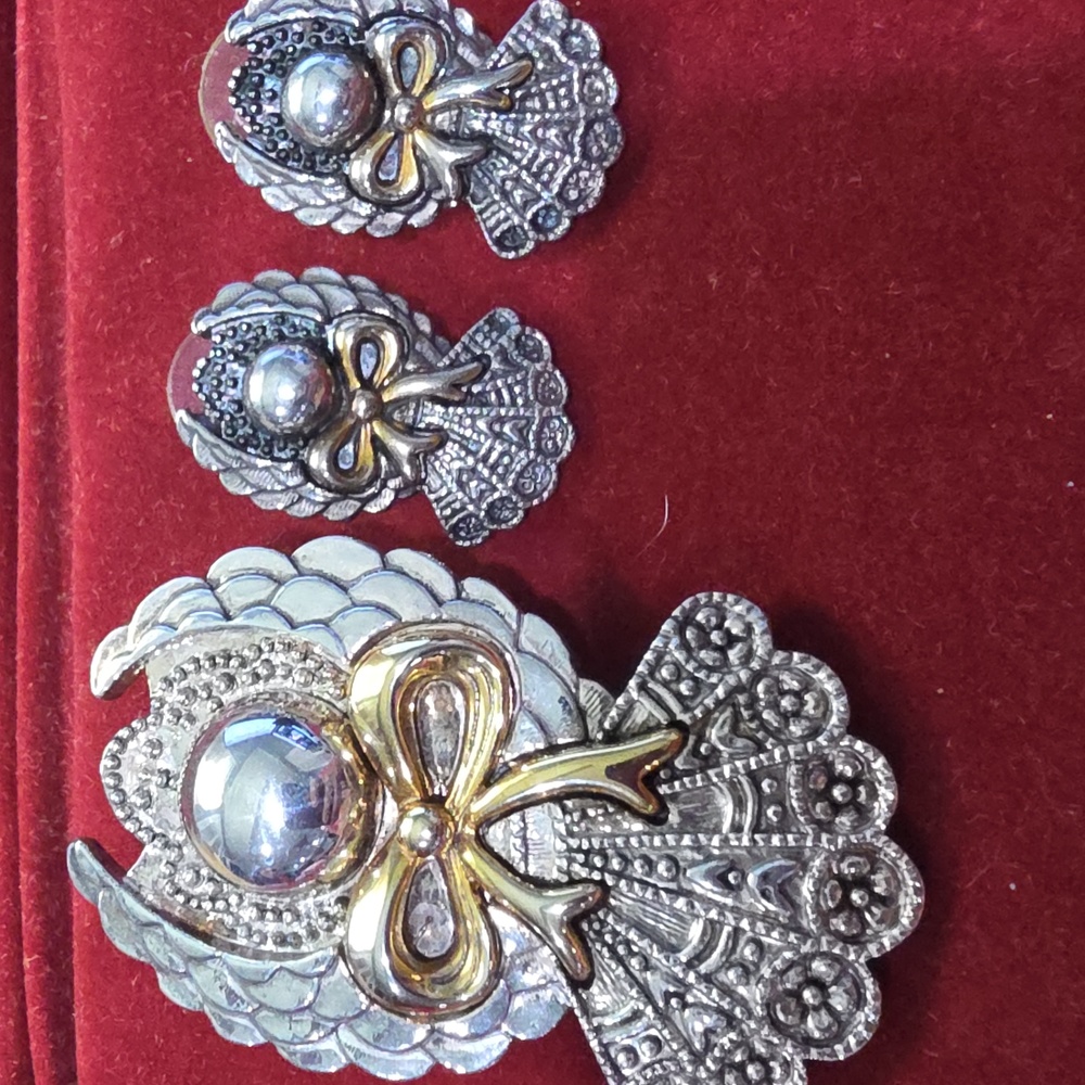 Elegant Silver and Gold Angel Jewelry Set